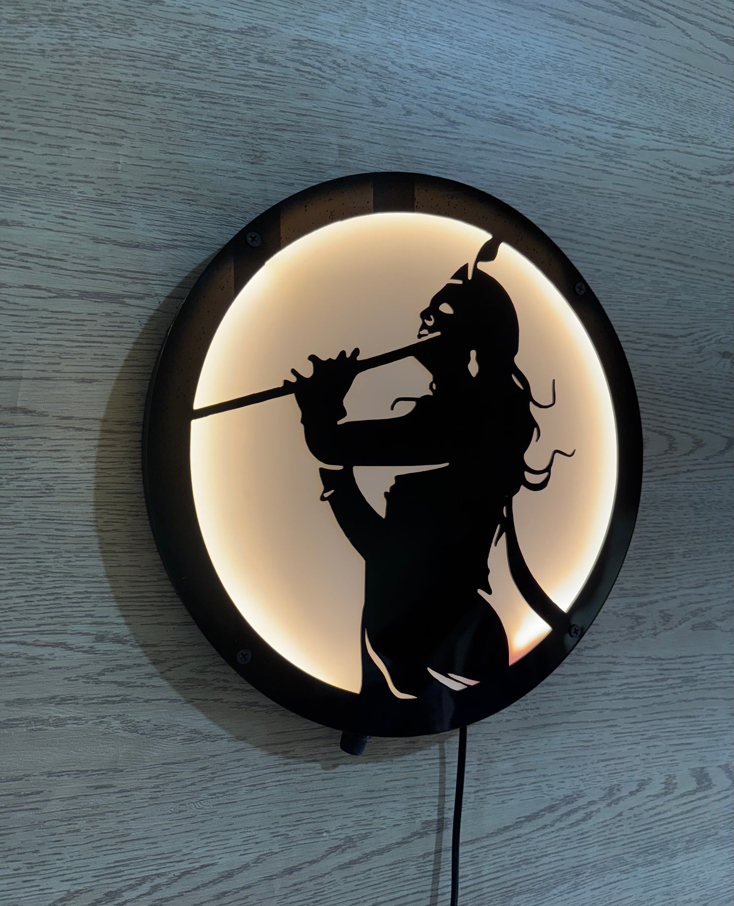 Krushnaya Vasudeyava Inbuilt Mantra Led Wall Hanging