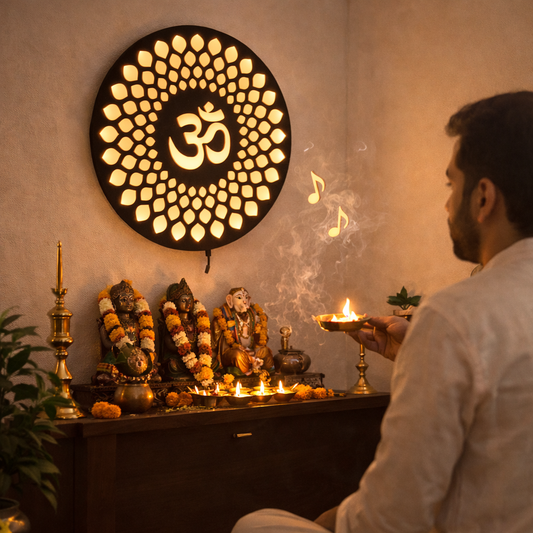 Om Mandala LED with 22 Music Mantra