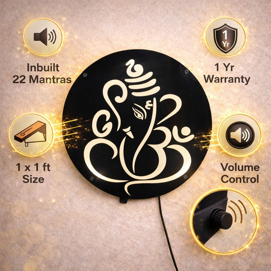 Ganesha 2 LED with 22 Inbuilt Music Mantras