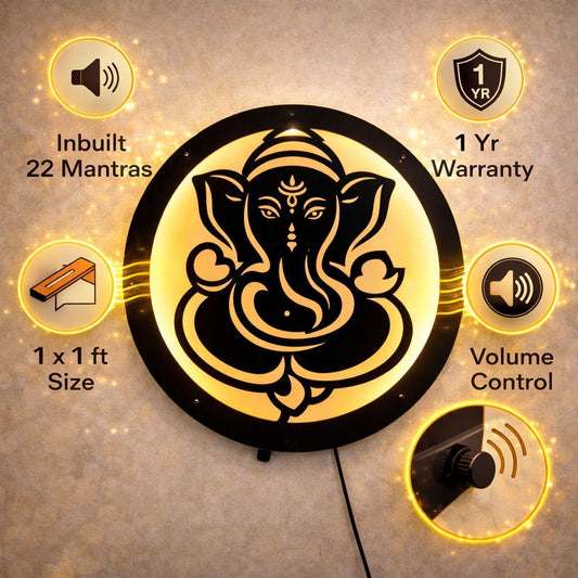 Ganesha LED with Inbuilt 22 Music Mantras