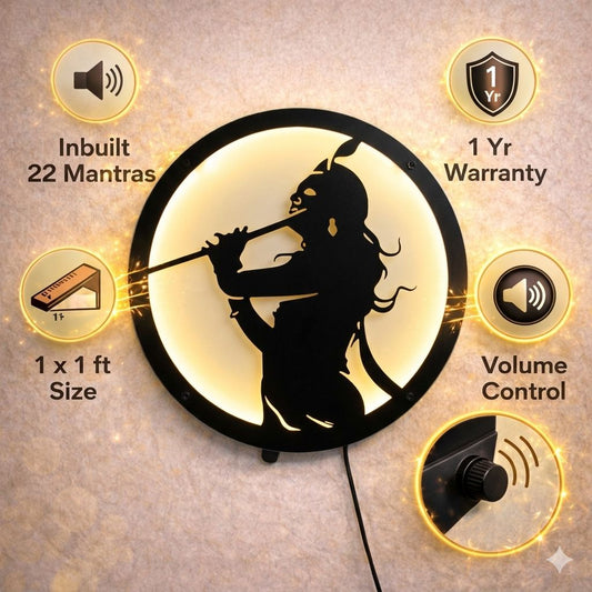 Krishna 22 Inbuilt Mantra Led Wall Hanging