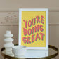 You're doing great