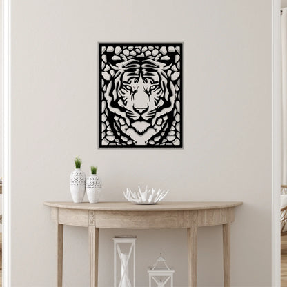 Tiger Face Wooden Wall Hanging 2