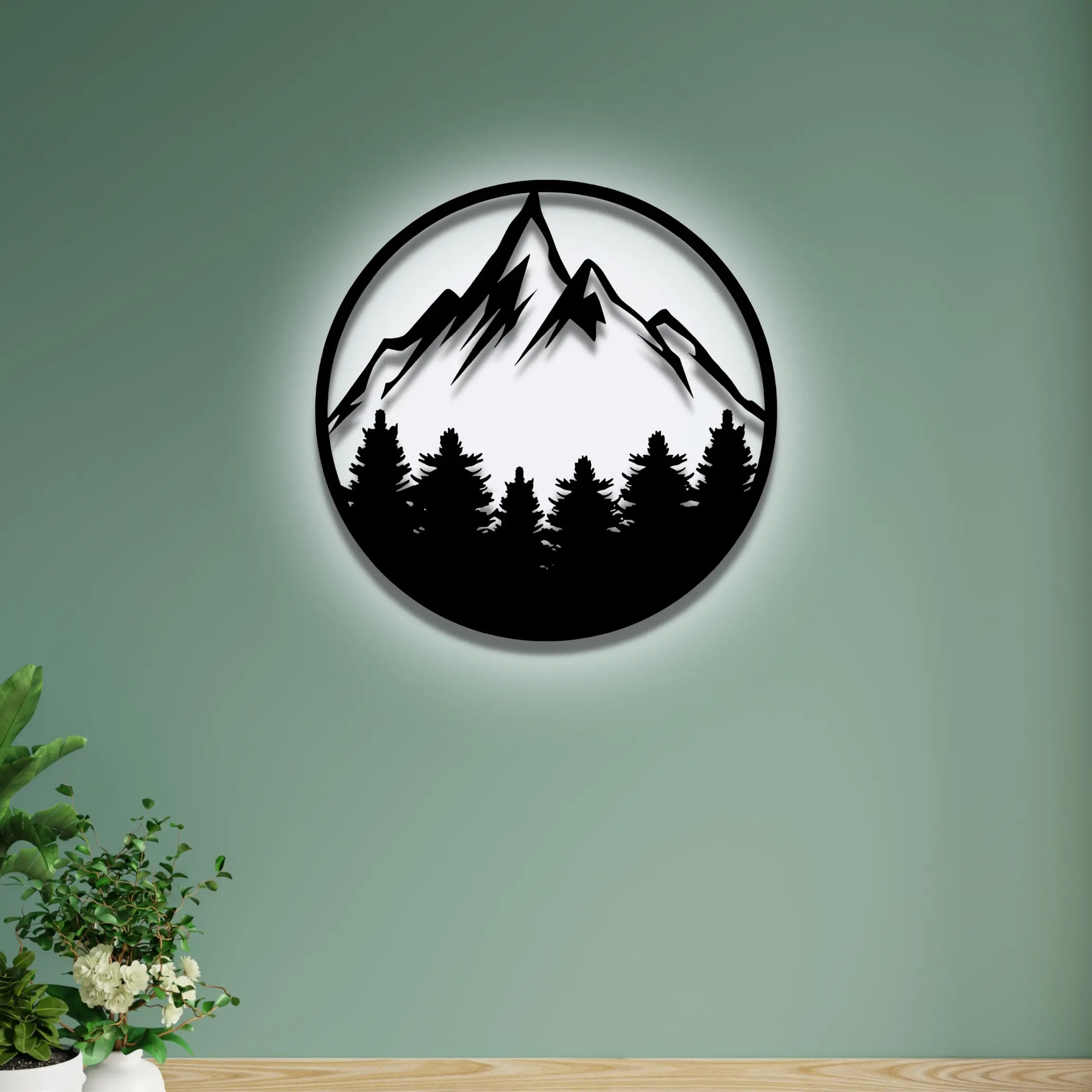 Mountains Wooden Wall Hanging 2