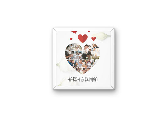 Heart Puzzle Collage Frame
