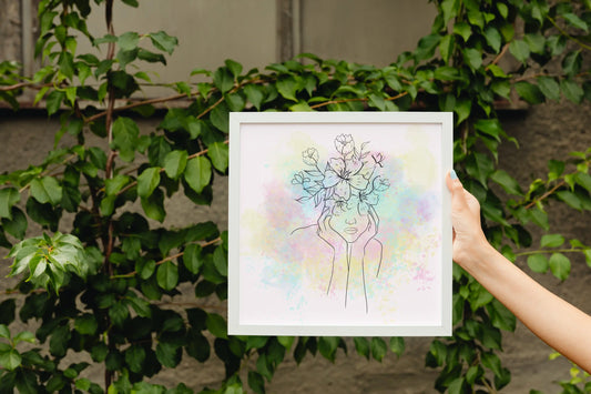 Colorful Line Art Frame