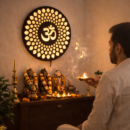 Om Mandala LED with 22 Music Mantra