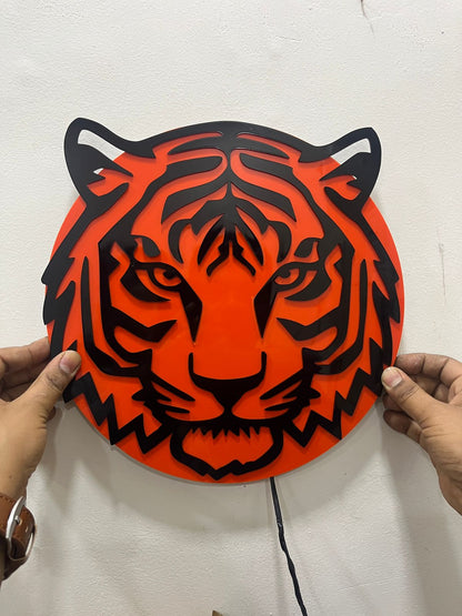 Tiger face Wooden Wall Hanging