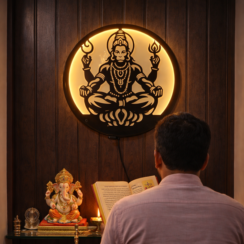 Hanuman Chalisa LED with 12 Music Mantras